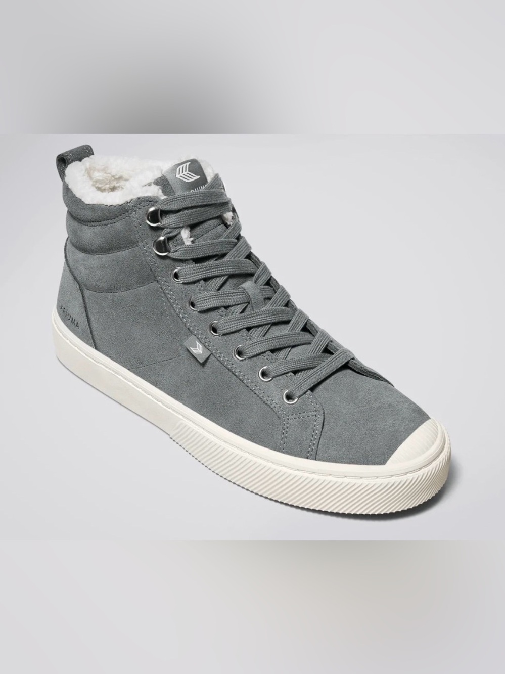 Cariuma OCA High Therma Charcoal Gray Suede Boot Sz 6 NWT